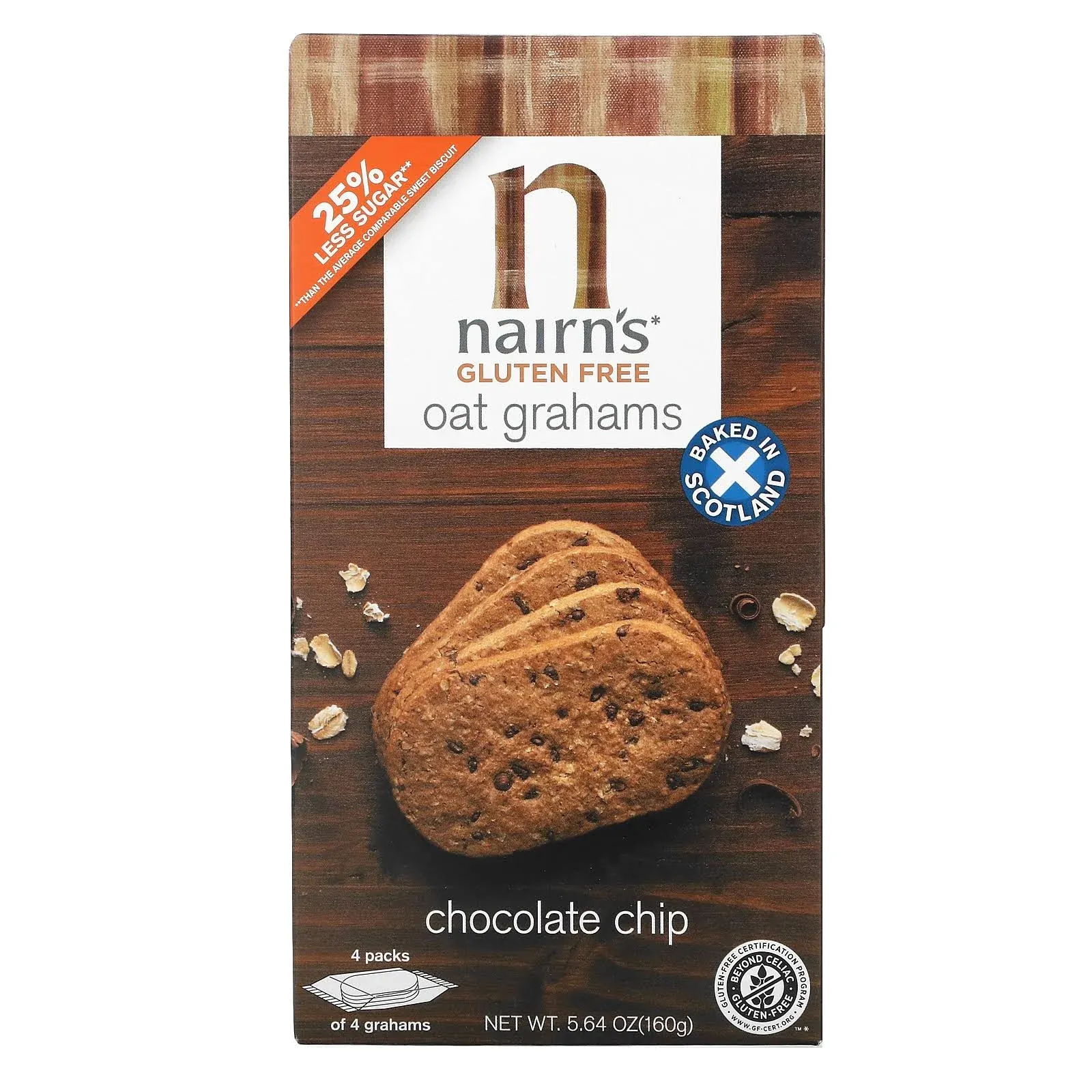 Nairn's Gluten Free Chocolate Chip & Oatmeal Cookies - 5.64 oz box