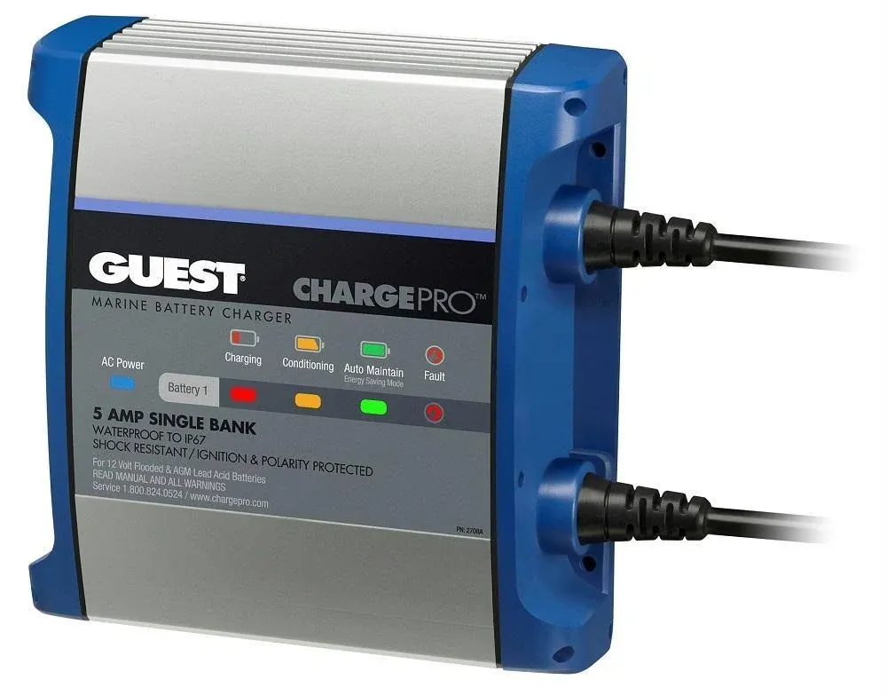 Guest 2707A Guest On-Board Battery Charger 8A / 12V, 2 Bank, 120V Input