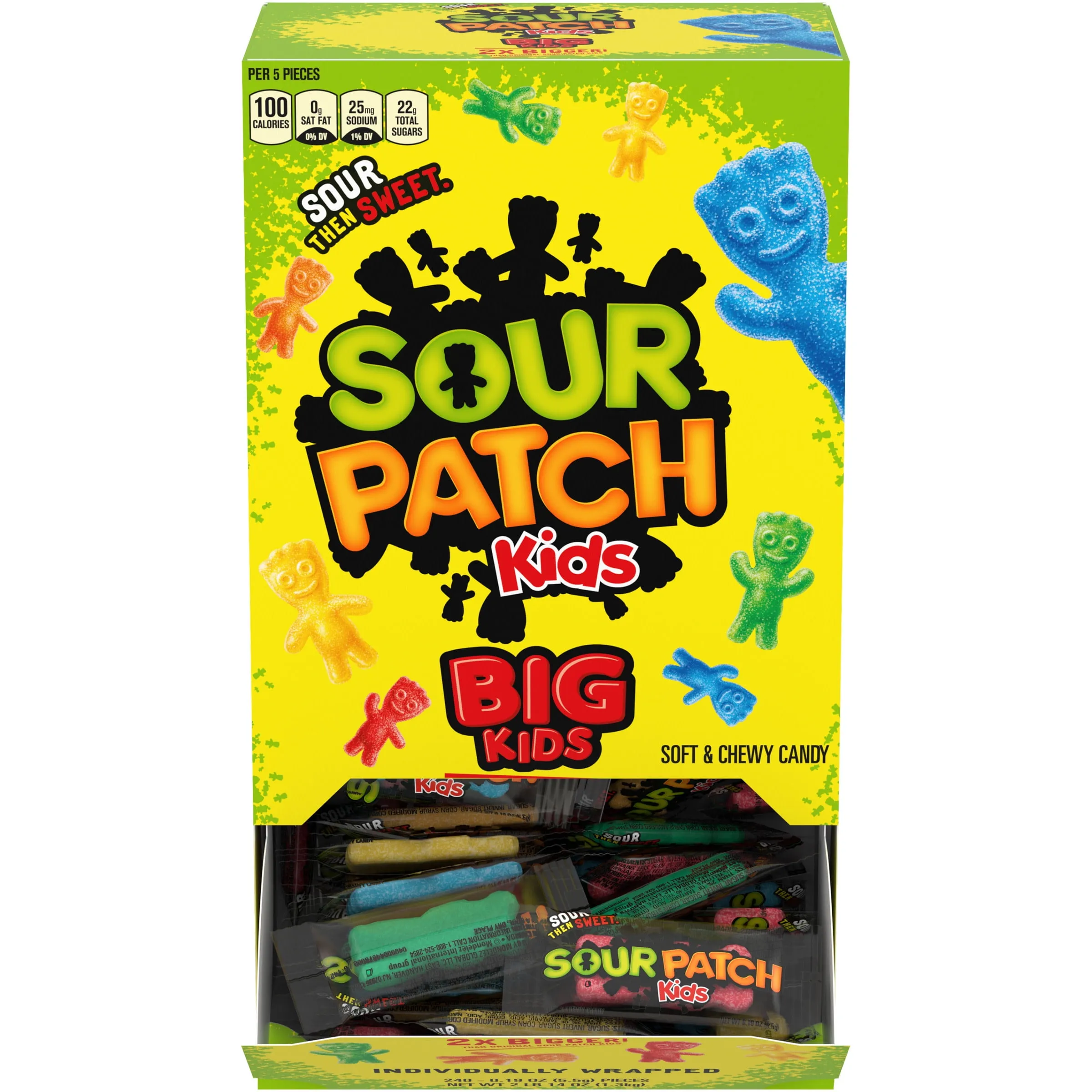 Sour Patch Kids Fruit Flavored Candy - Grab-and-Go, 240-Pieces/Box