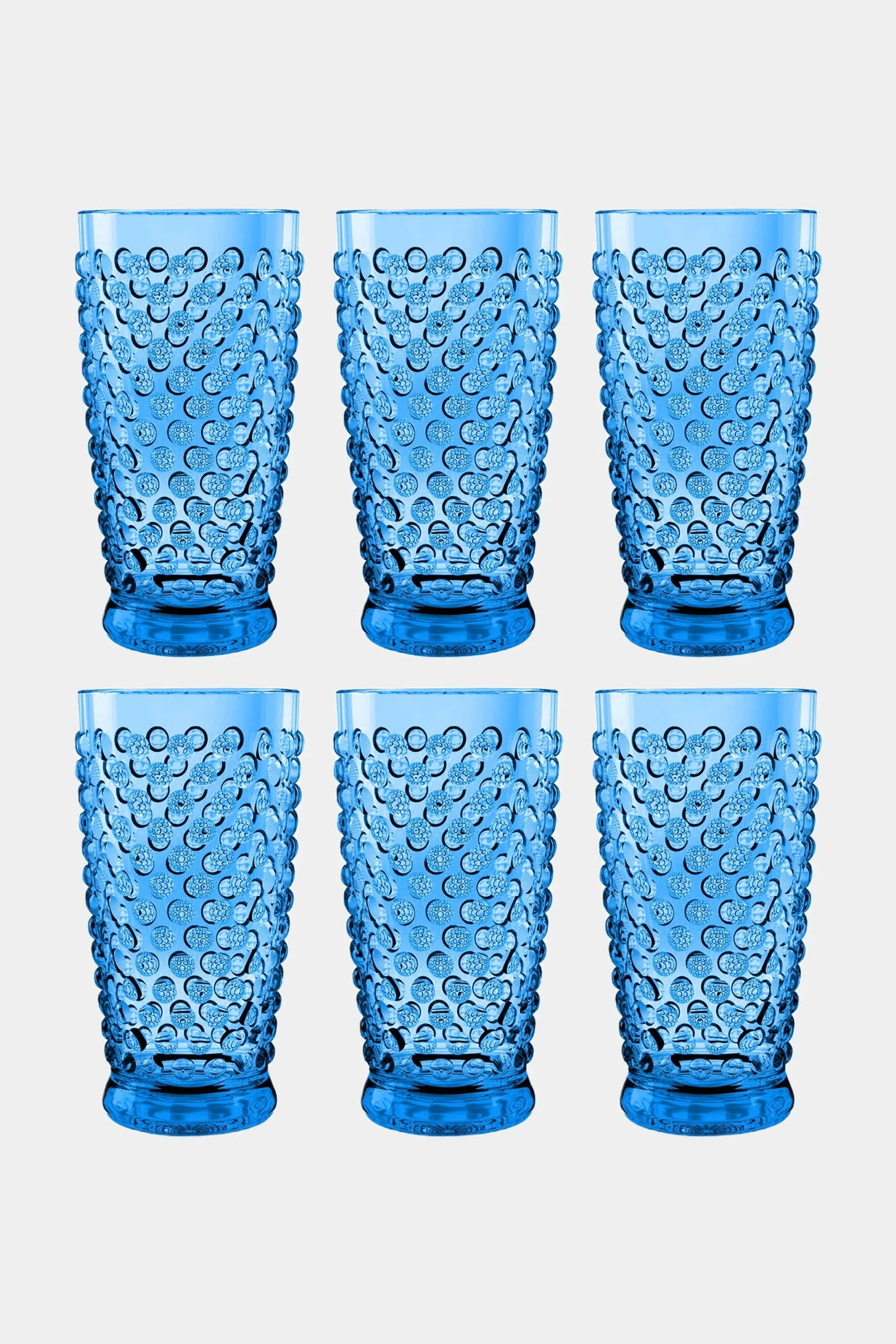 TarHong Hobnail Jumbo Set of 6 - Blue