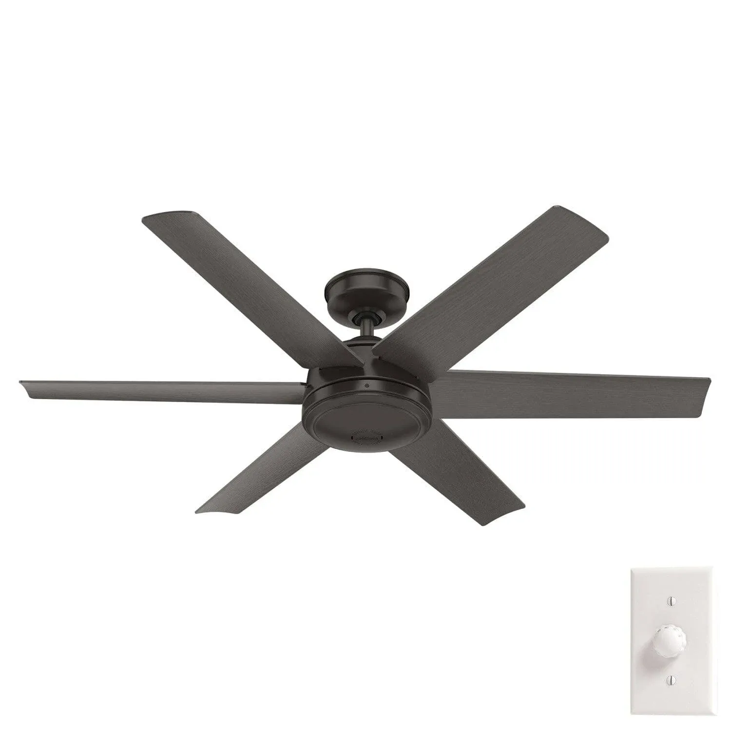 Hunter 52-Inch Jetty Outdoor Ceiling Fan Matte Silver