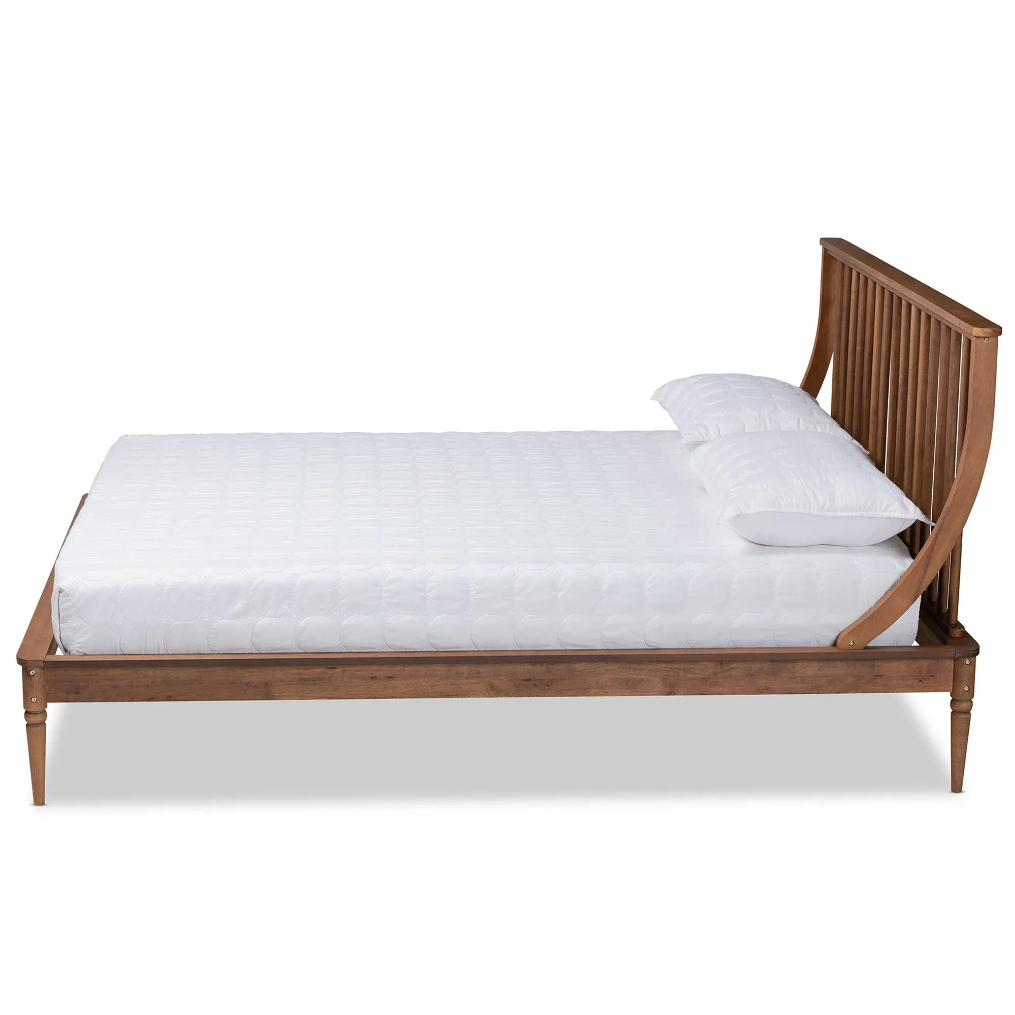 Baxton Studio Abel Walnut Brown Wood Size Platform Bed