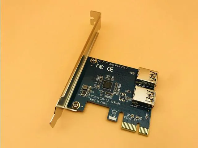 Mini PCI Express to Dual PCI Adapter Card PCIe x1 to Router Tow 2 PCI Slot Riser Card