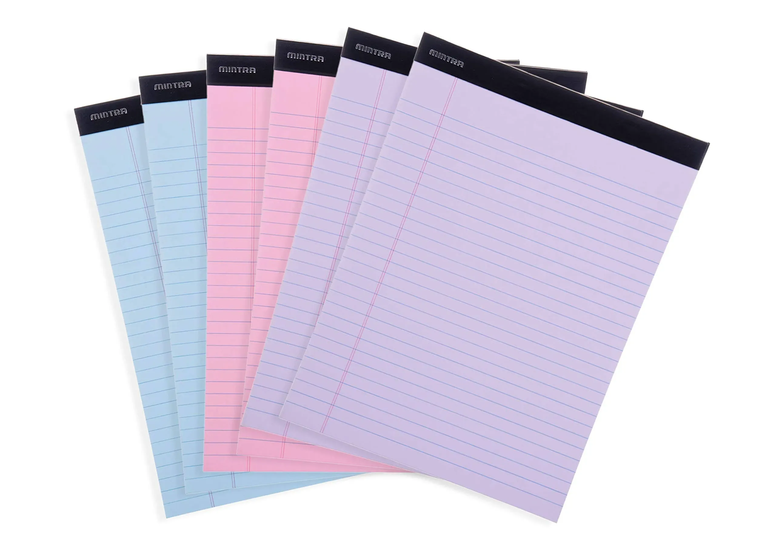  Blocs De Notas Legales - ((Basic Pastel 6Pk, 8.5In X 11In, Wide Ruled)) - 50 S