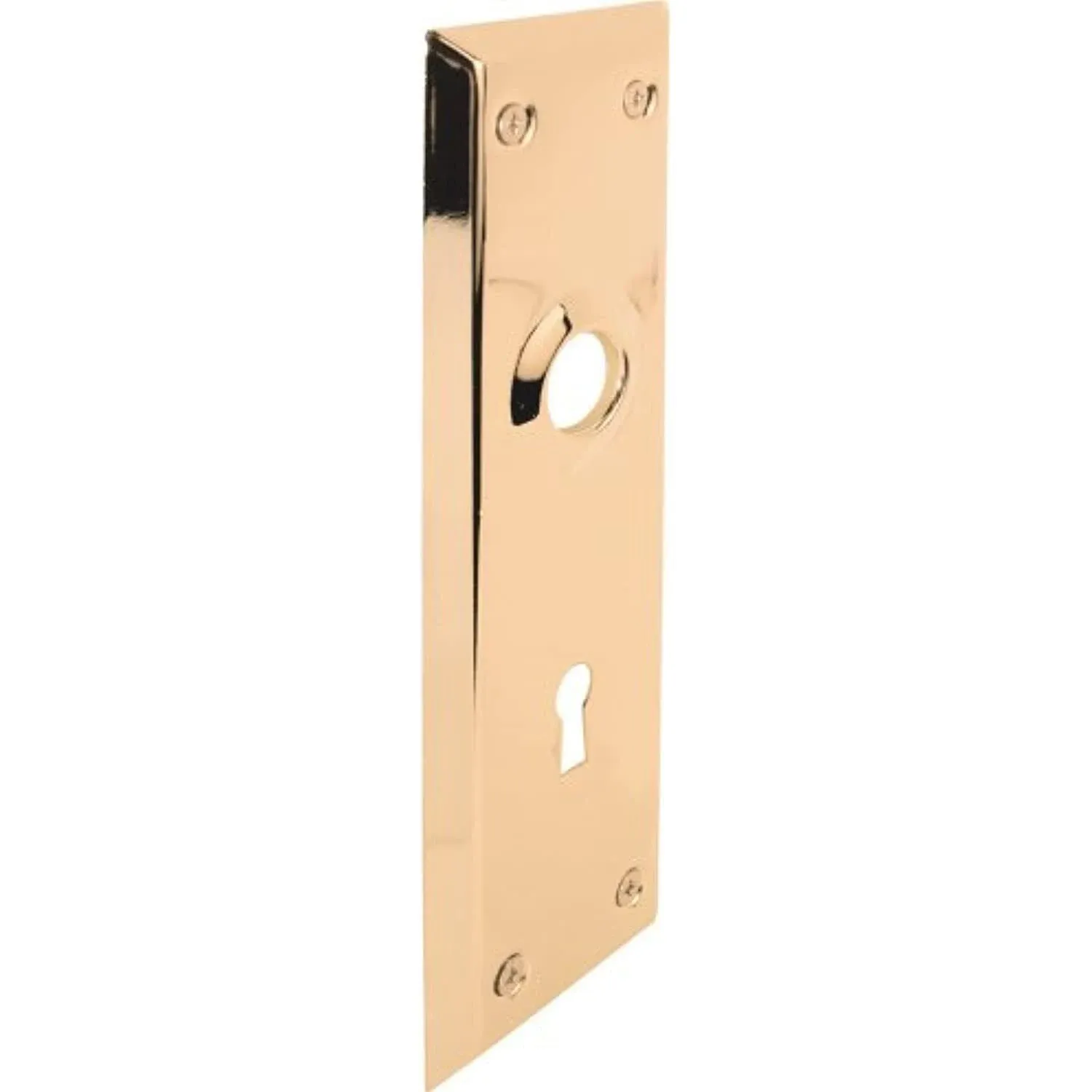 Defender Security E 2295 Vintage Door Escutcheon Trim Plates 2-1/4" x 7". Brass Plated Steel