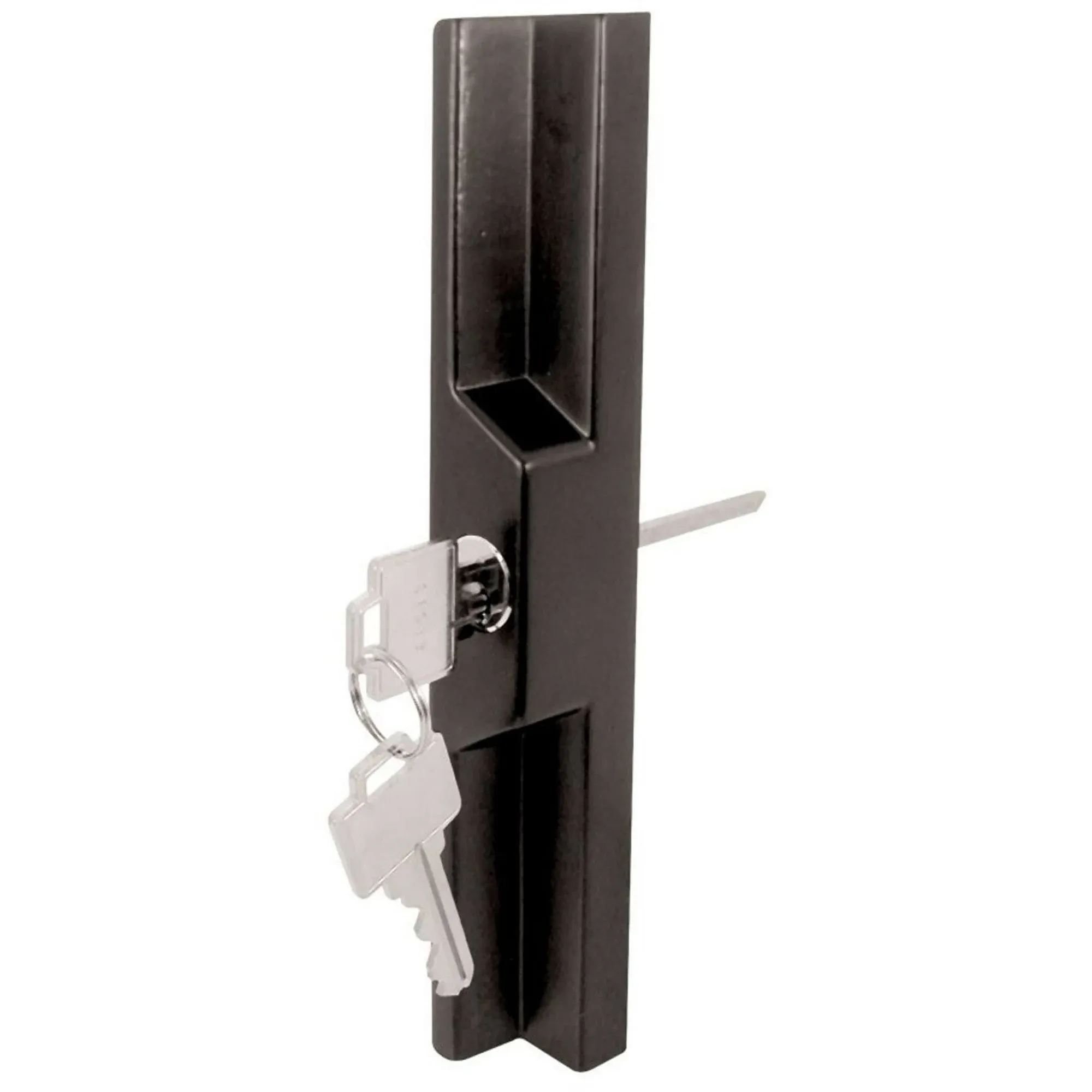 PRIME-LINE Sliding Door Lock: 3 1/2 in Lg, 2 in Wd, 7 15/16 in Ht