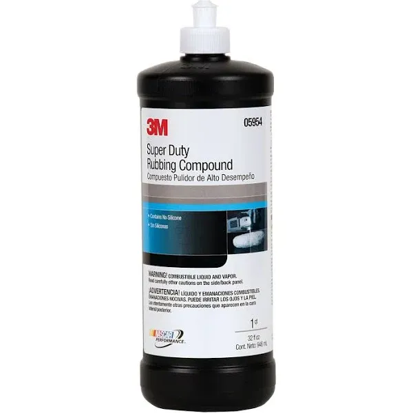 3M Super Duty Rubbing Compound, 05954, 1 qt (32 fl oz/946 mL)