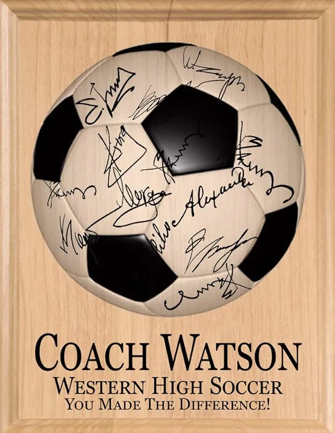 Personalized Soccer Coach Gift Plaque SIGNABLE by TEAM