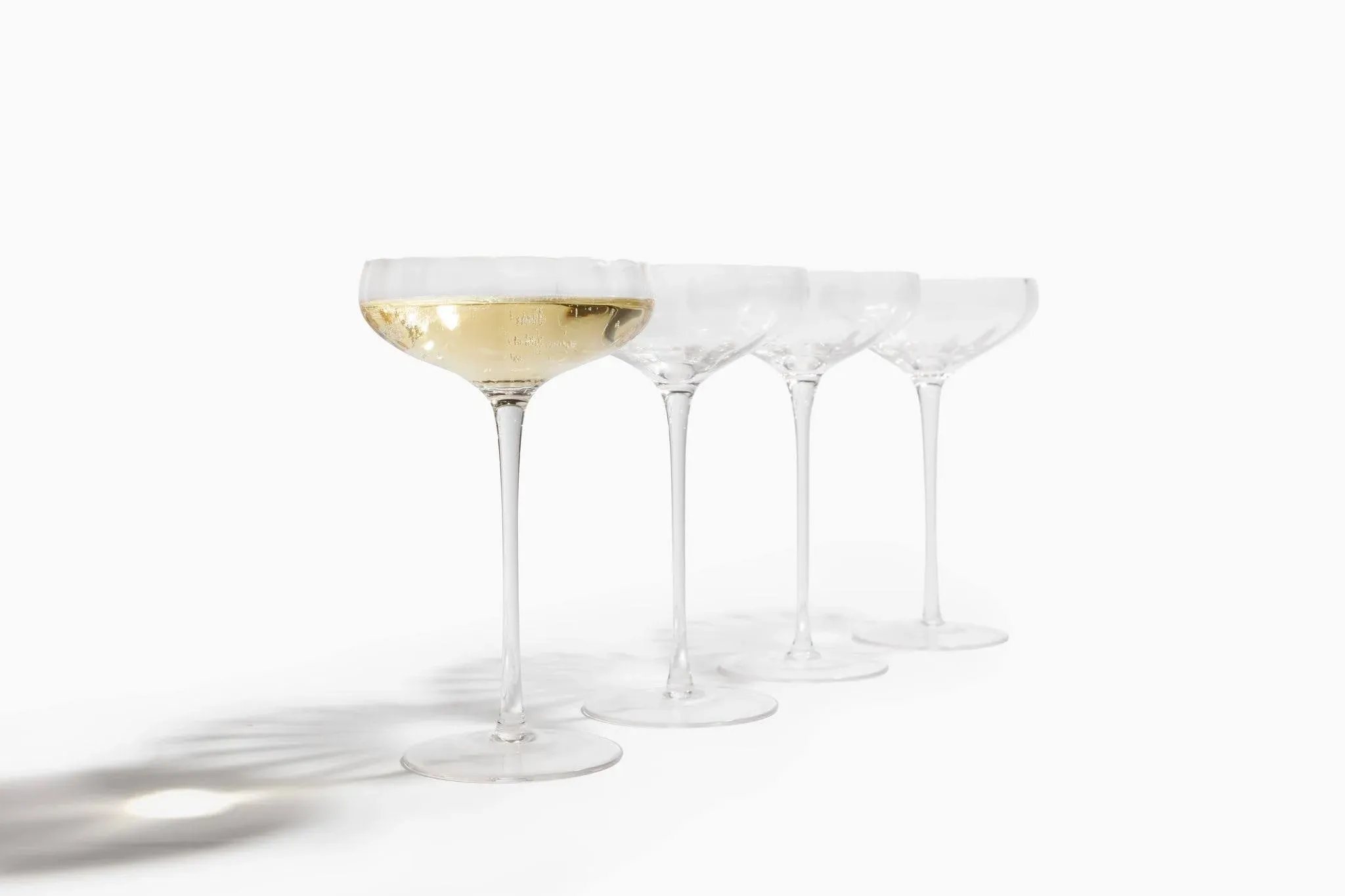 Opulent Rounded Coupe Cocktail Glasses, Set of 4