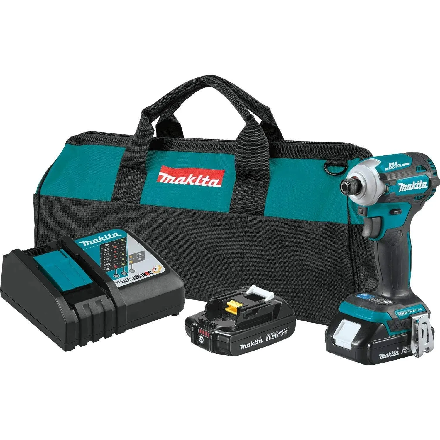 Makita XDT16R 18V LXT Compact Brushless Cordless Quick-Shift Mode 4-Speed Impact Driver 2.0Ah Kit