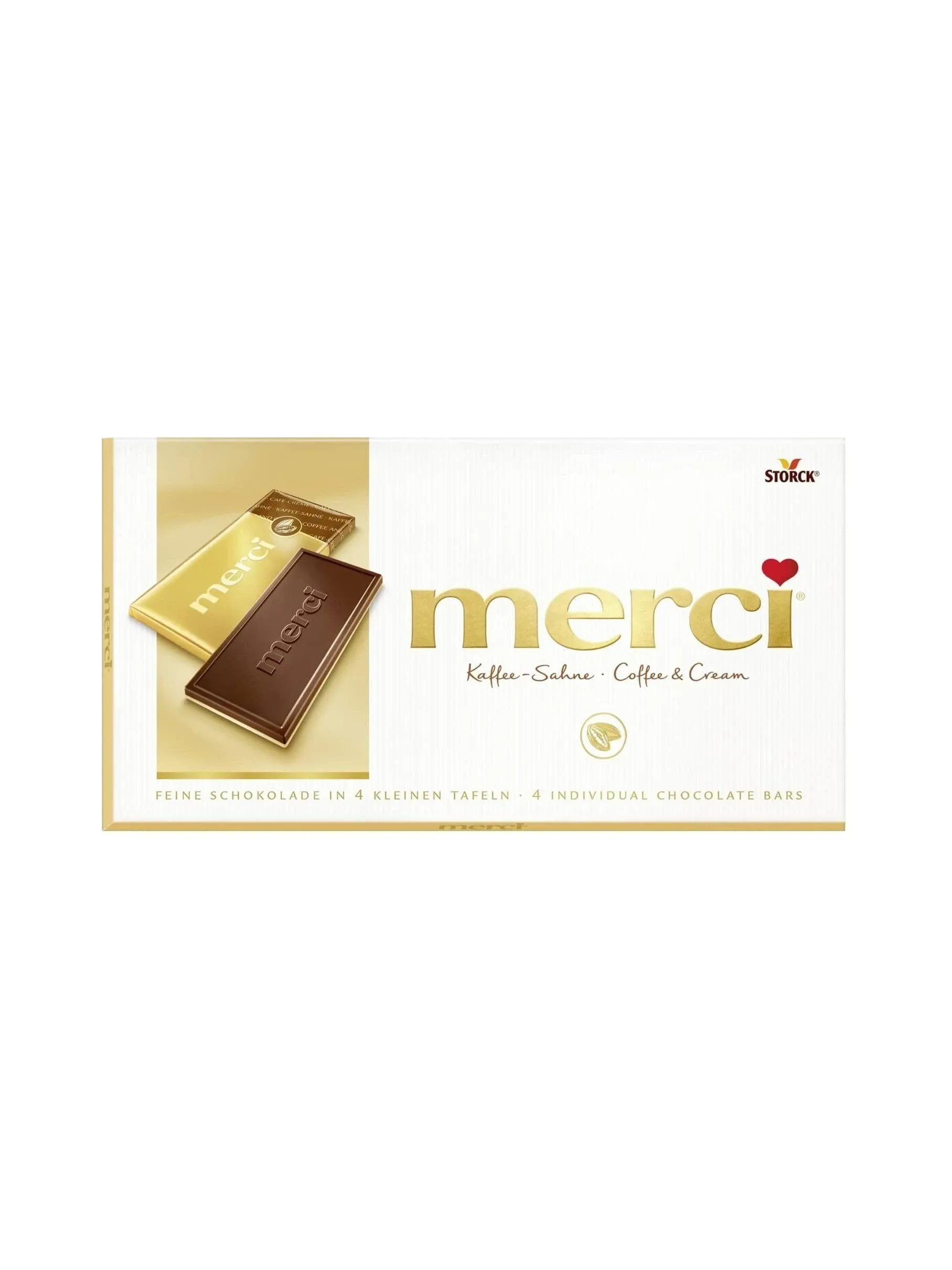 Merci Chocolate | Merci Bar Coffee Cream | Merci Candy | Storck Merci | 3,5 Ounce Total