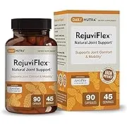 RejuviFlex - Natural Joint Supplement w/ApresFlex Boswellia AKBA, Turmeric Curcumin, Piperine & White Willow Bark - for Function of Hands, Knees, Overall Joint Health (90 Capsules)