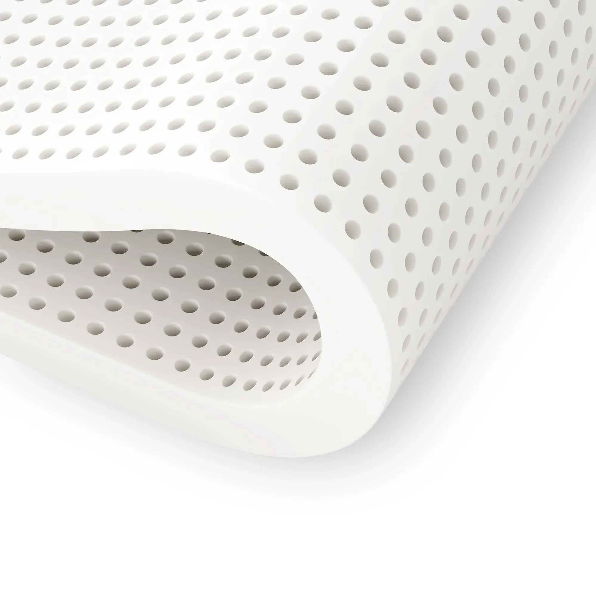 PlushBeds 3 inch Soft Organic Latex Topper - Twin, White