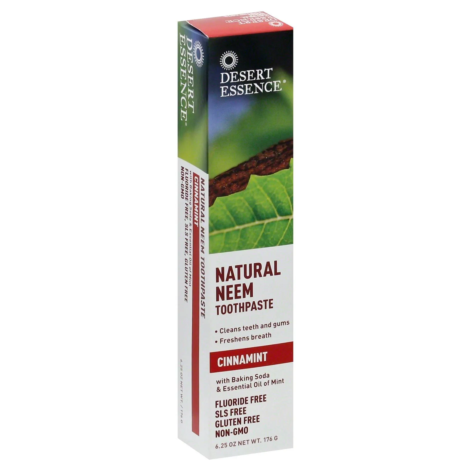 Desert Essence Toothpaste, Neem, Cinnamint - 6.25 oz