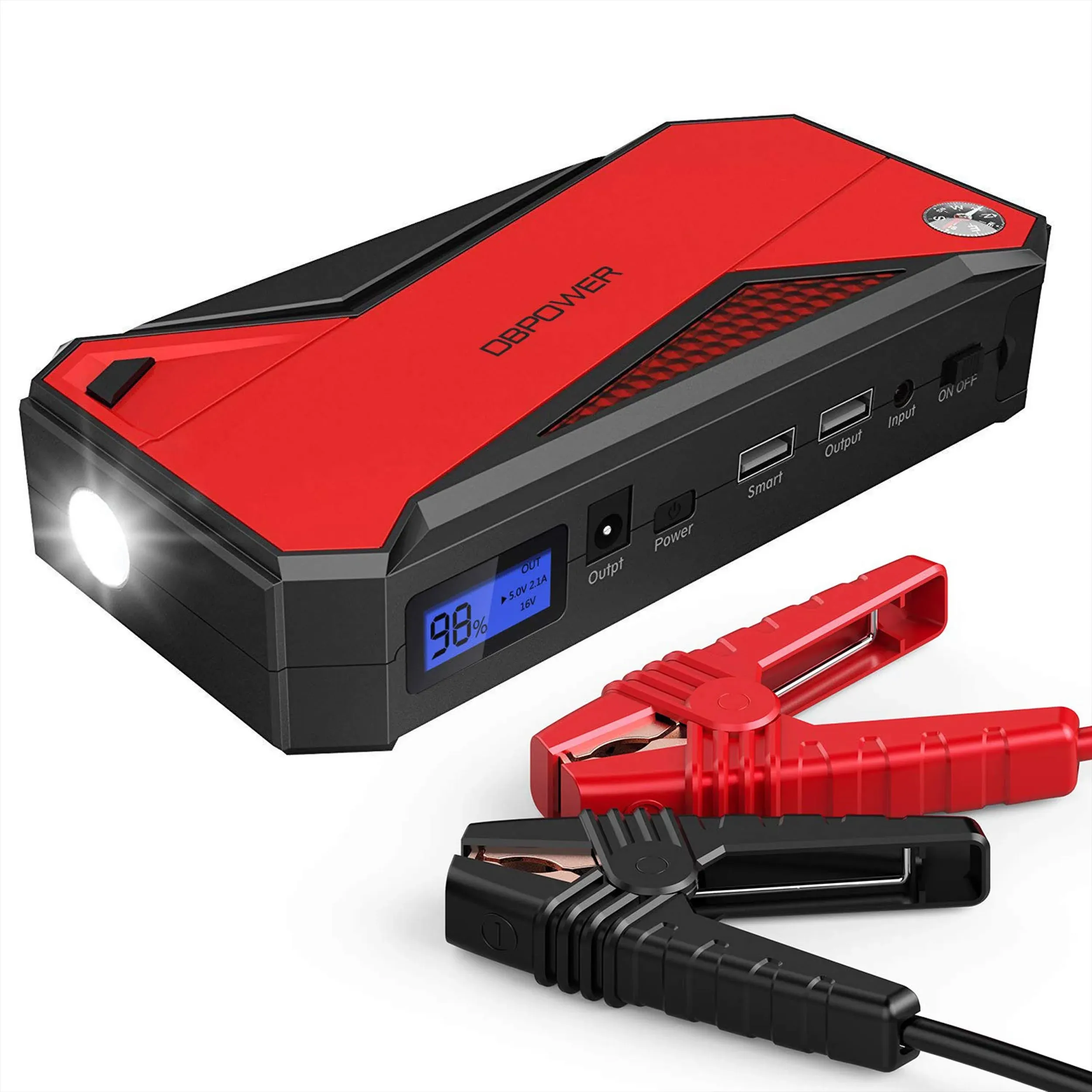 DBPOWER 600A 18000mAh Portable Car Jump Starter Up to 6.5L GAS 5.2L