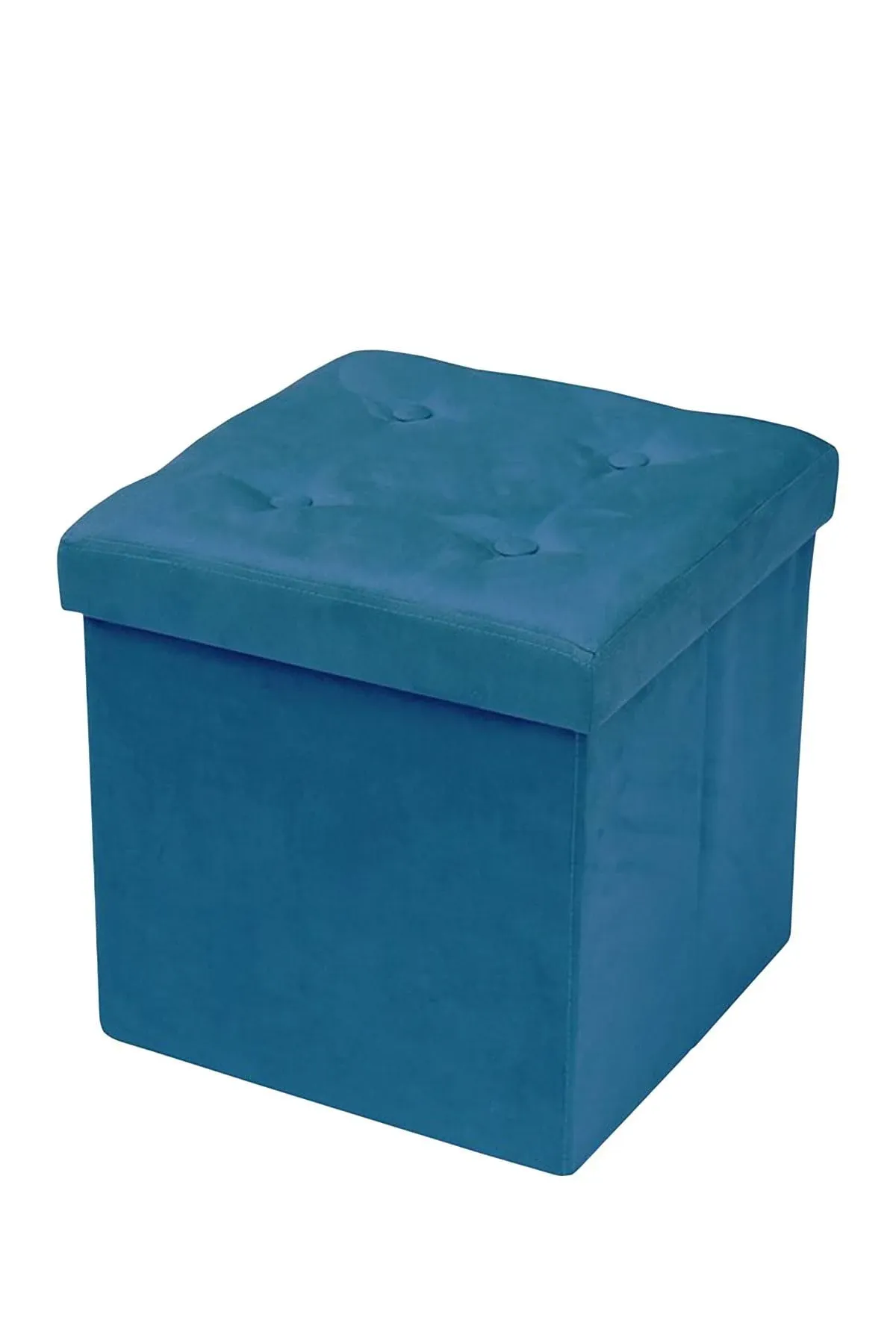 Sorbus Foldable Suede with Cover Storage Ottoman - Purple