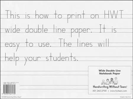 Handwriting Without Tears: Wide Double Line Notebook Paper 500 Sheets