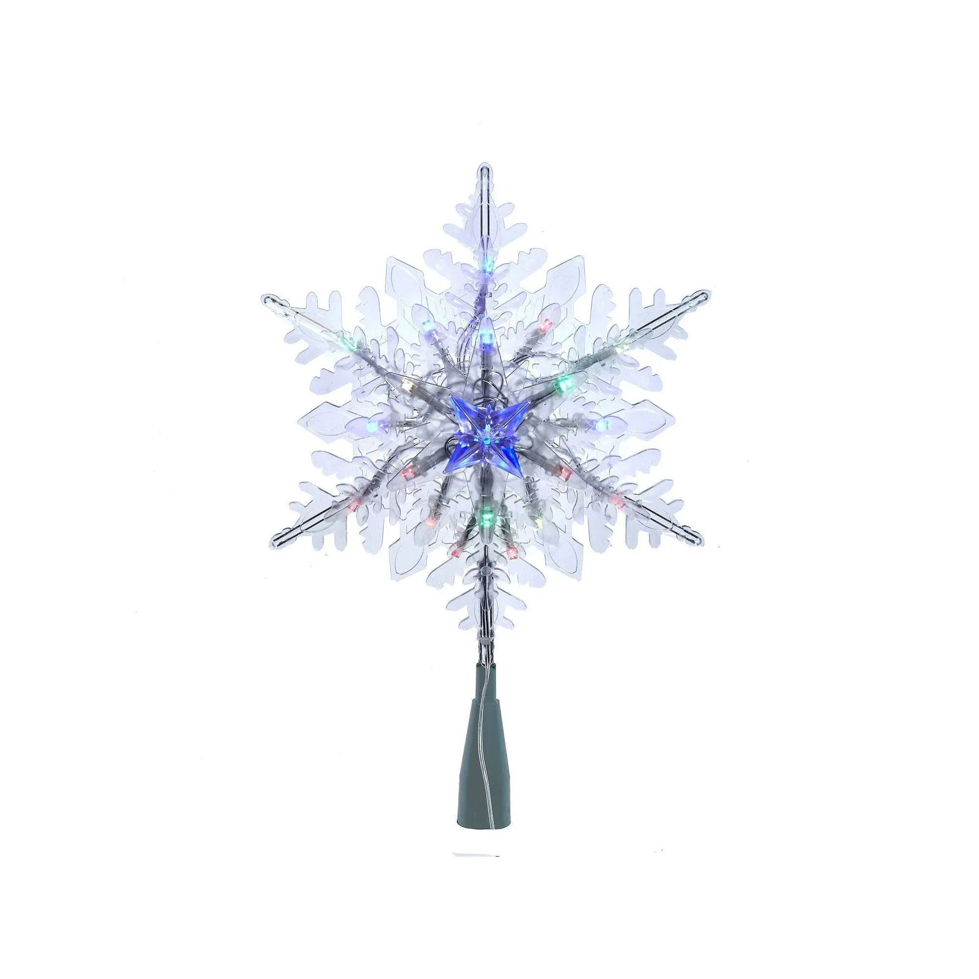 Kurt S. Adler 20 Light Clear Snowflake Tree Topper