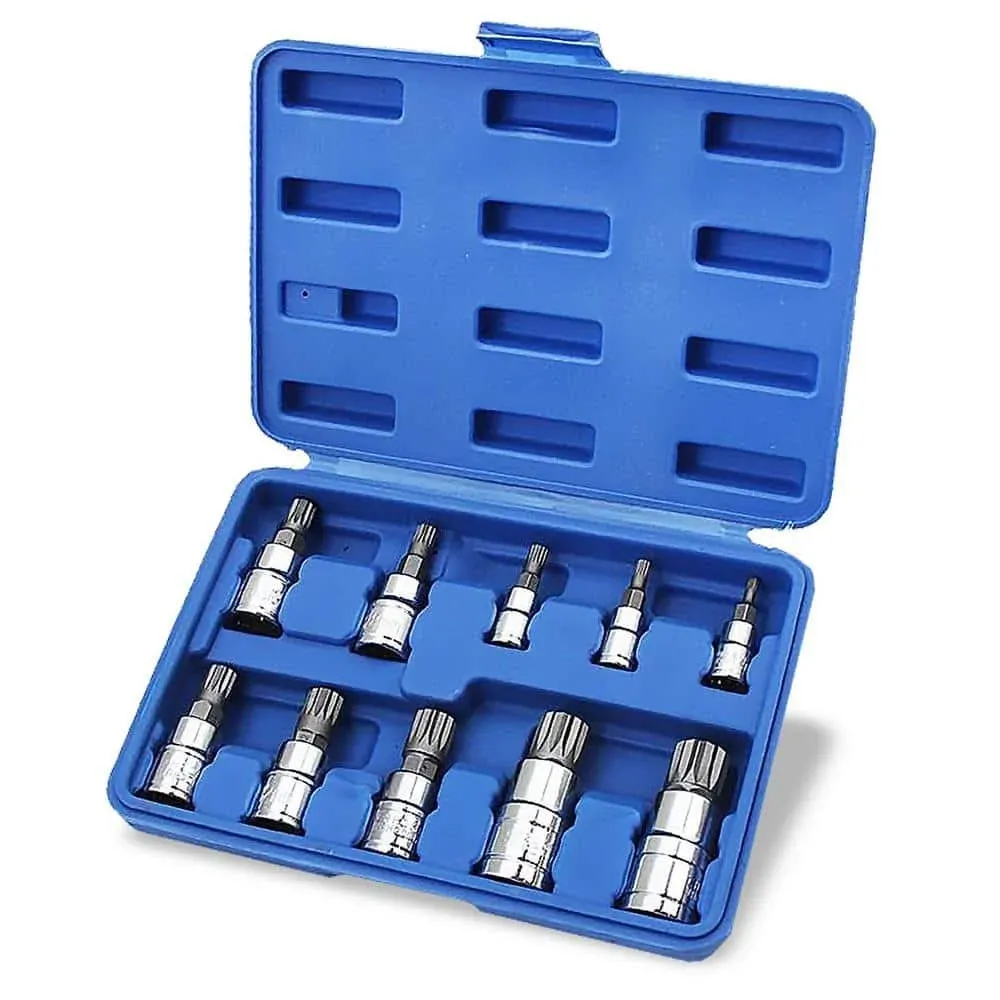 XZN Triple Square Bit Socket Set (10-Piece)