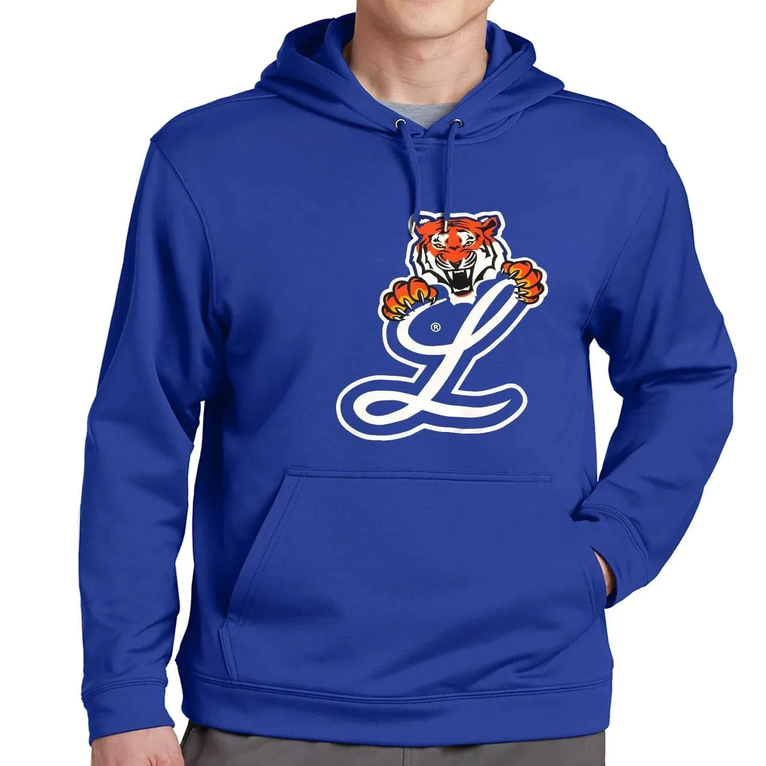 Tigres Del Licey Tiger Logo Hoodies, Men's, Size: Large, Blue