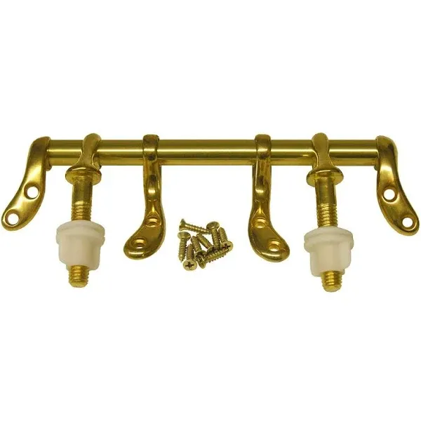 LASCO 14-1053 Toilet Seat Hinge Polished Brass Metal with Bolts and Nuts