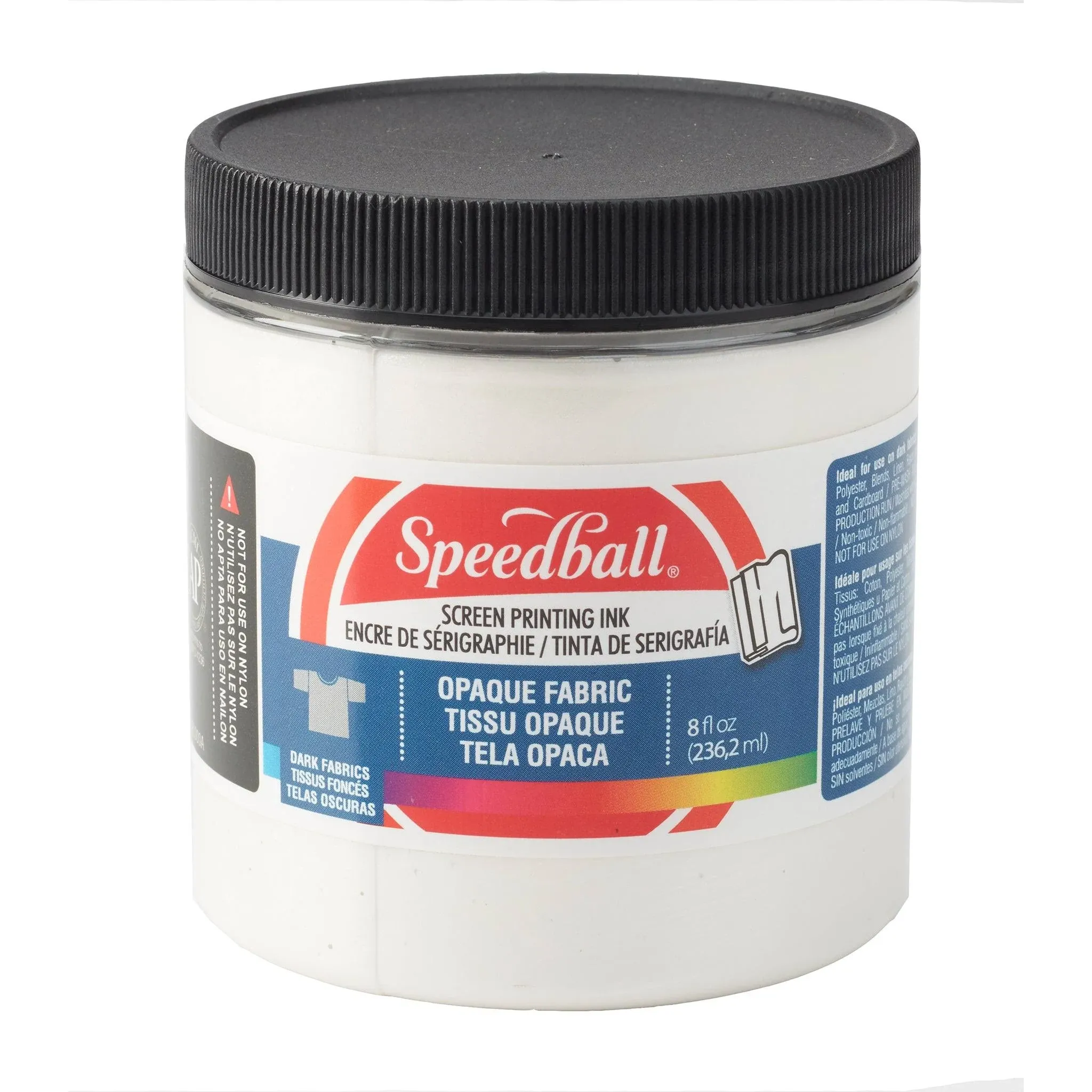 Speedball Opaque Fabric Screen Printing Ink, 8 oz., Pearly White