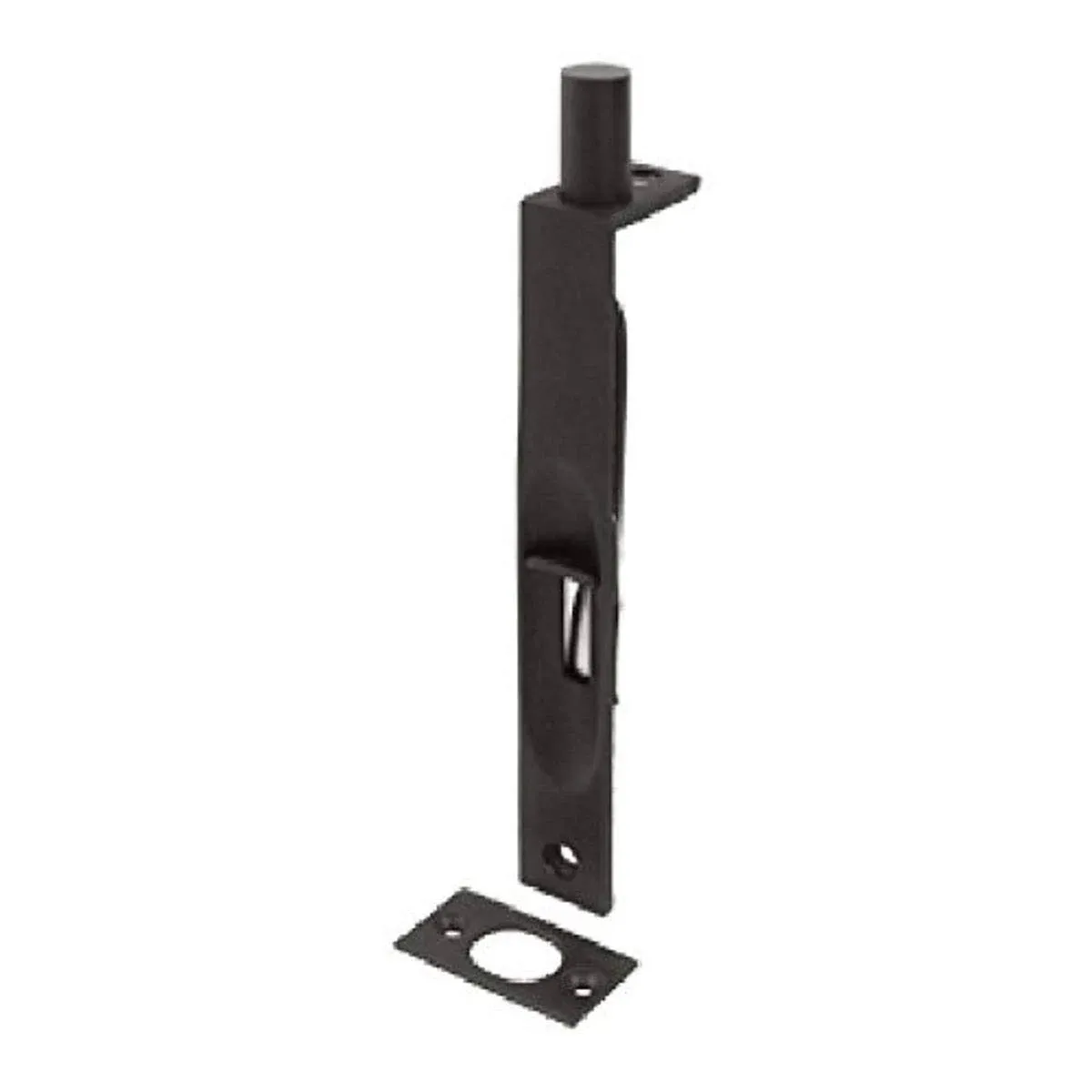 6 Inch Heavy Duty Square Flush Bolt (Flat Black Finish)