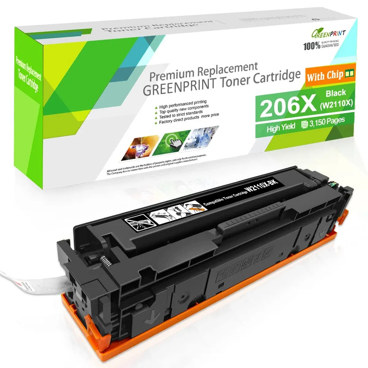 toprint?with Chip 206X compatibletonercartridgew2110x Black 3150 pagesforhp Color ...