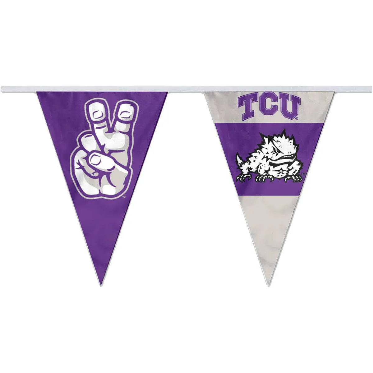 Texas Christian University Pennant Flags On A String