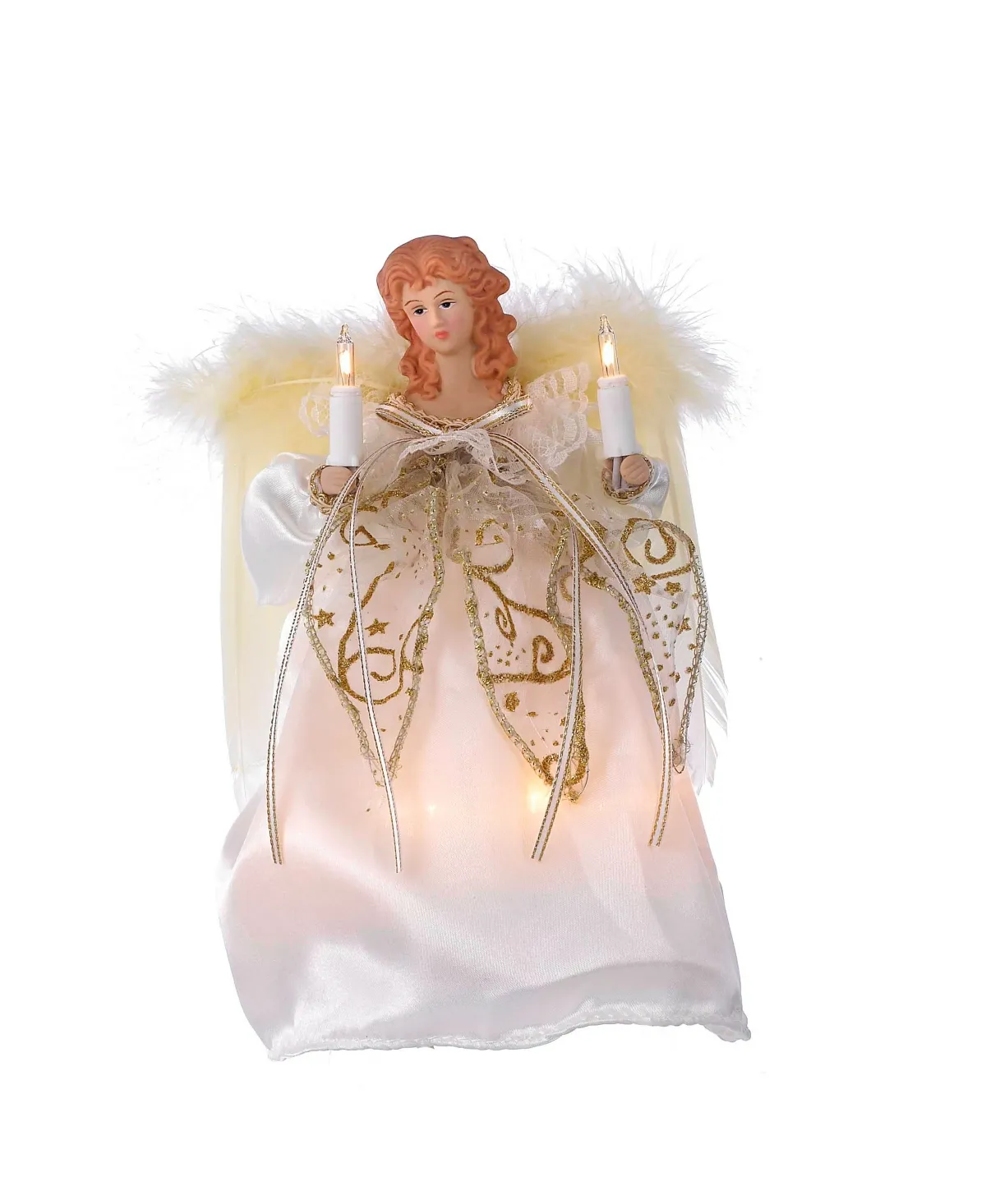 10-Light 9-Inch Ivory and Gold Angel Treetop
      
          10-Light 9-Inch Ivory and Gold Angel Treetop