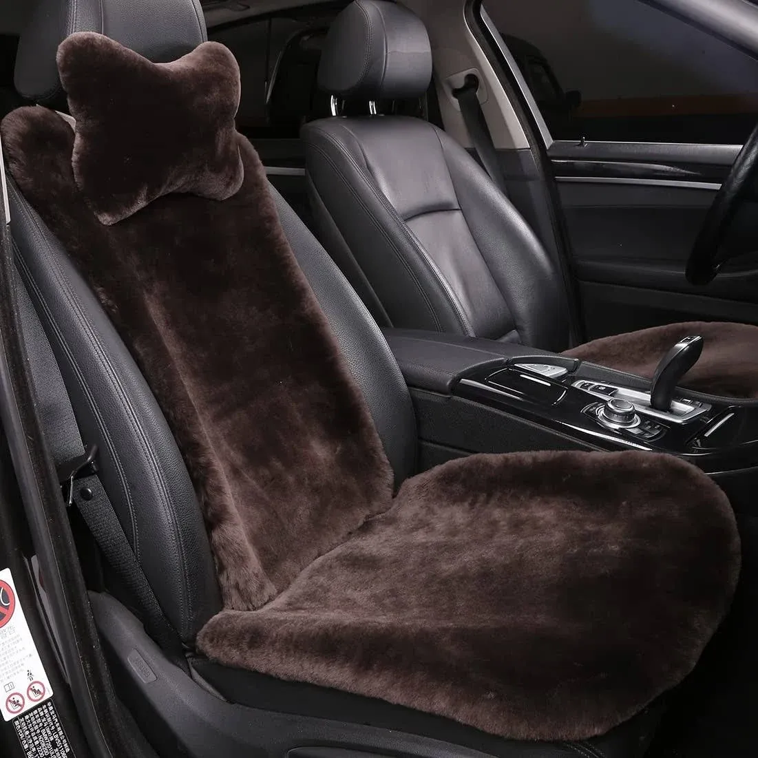 Ogland 100% Natural Fur Sheepskin Universal Car Seat Covers for Seat Cushion ...