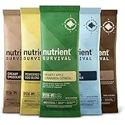 Nutrient Survival MRE Breakfast Variety Sampler (5 Pack) Nutrition & Drinks, Ready to Eat Meals, Freeze Dried Prepper Supplies, Emergency Food Supply