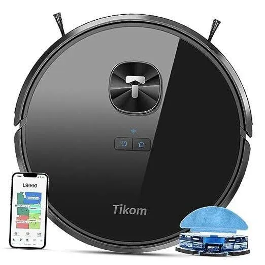  L9000 Robot Vacuum and Mop Combo, LiDAR Navigation, 4000Pa Robotic Vacuum 