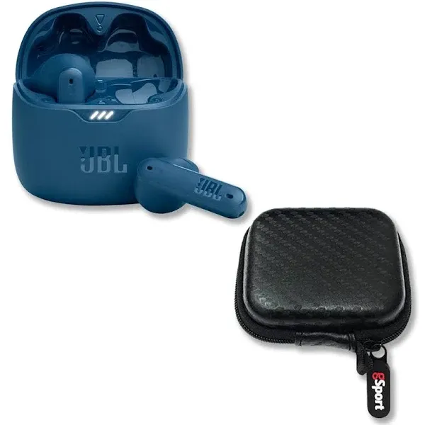 JBL Tune Flex Noise Cancelling True Wireless Earbud Bundle with gSport Case (Blue)