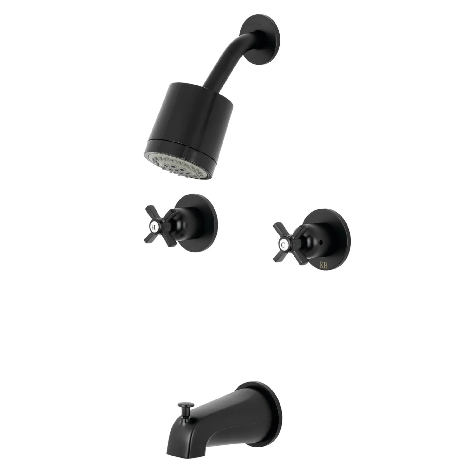 Kingston Brass KBX8140ZX Millennium Tub and Shower 7.31 x 8 x 72, Matte Black