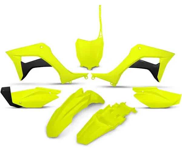 UFO Replacement Body Kit, Fluorescent Yellow/Black, 19-20 CRF110 | HOKIT124-DFLU