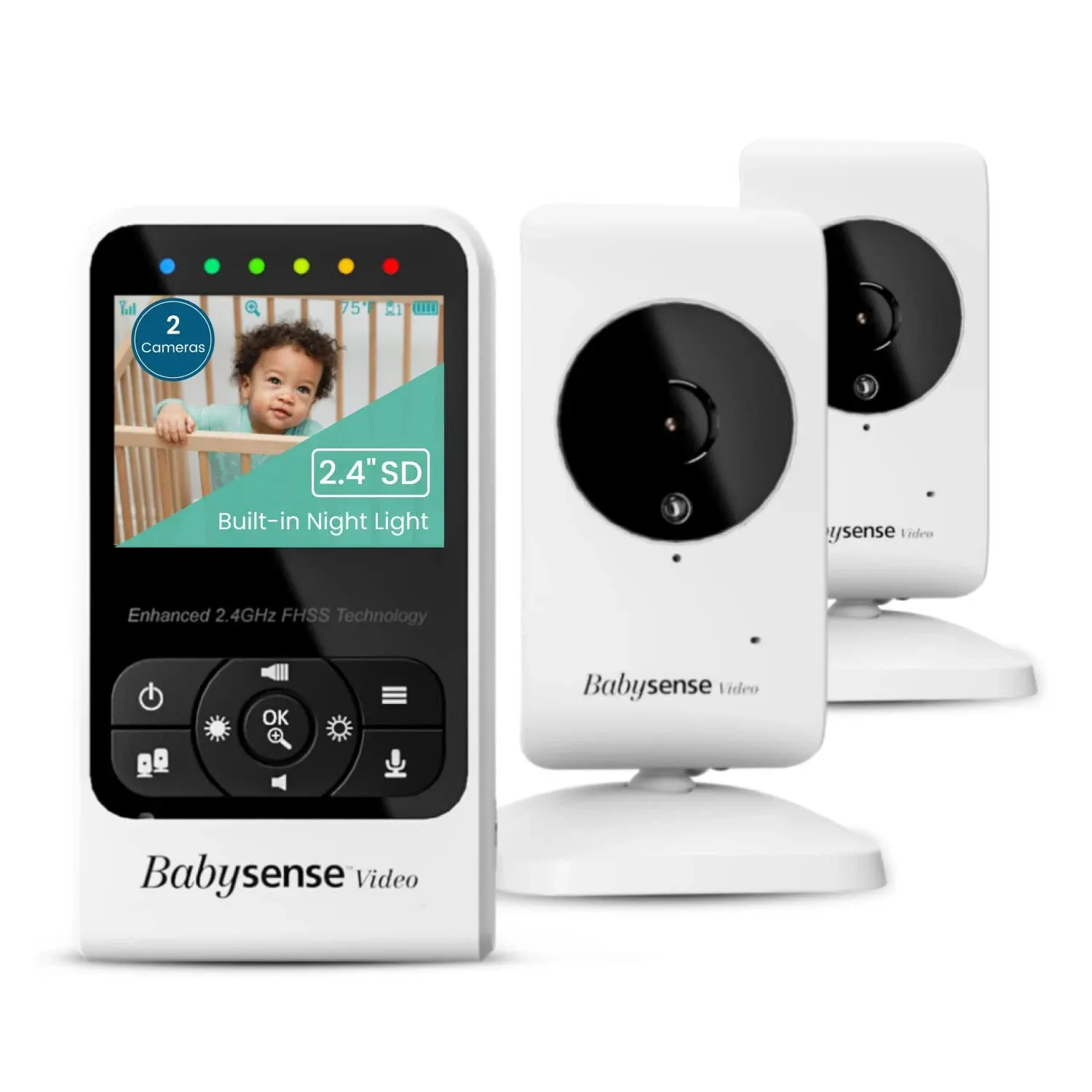 Babysense New Video Baby Monitor with Camera and Audio, Supplied with Two Cameras ...