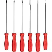 Long Hard Handle Screwdriver Set, 6-Piece (#1-#3, 3/16-5/16 in.)