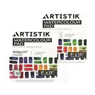 Watercolor Paper Pad - 9 X 12 Inch, 30 Sheets (Pack of 2) - Cold Pressed Waterco