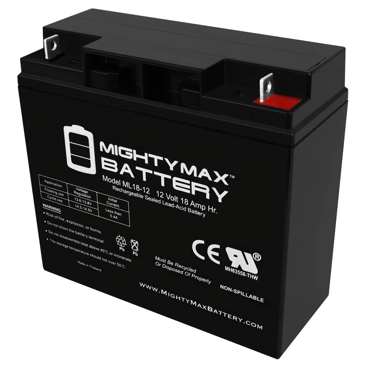 Mighty Max Battery 12V 18ah SLA Battery Replacement