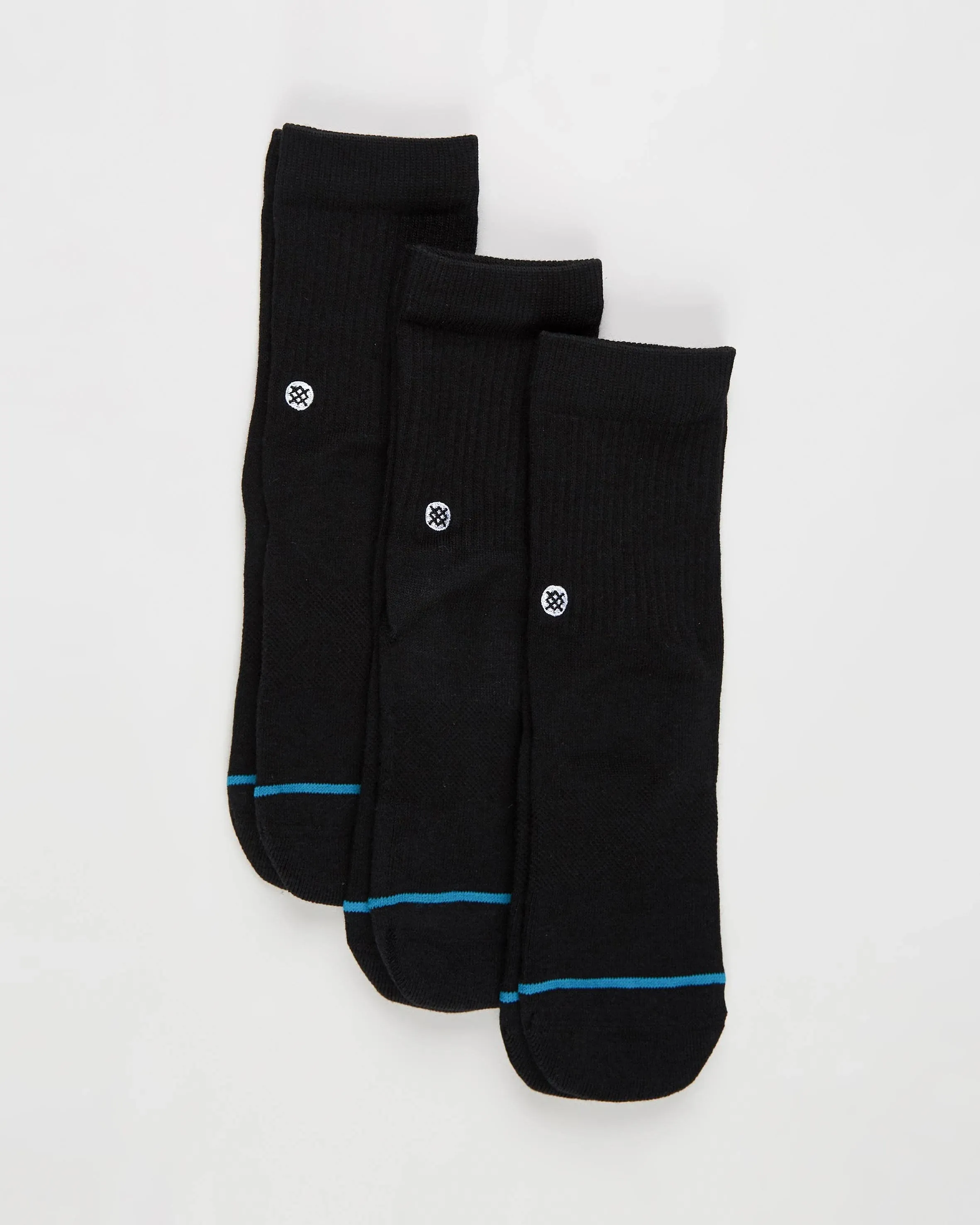 Stance Icon Kids Black Crew Socks 3 Pack K556A20ICO-BLK