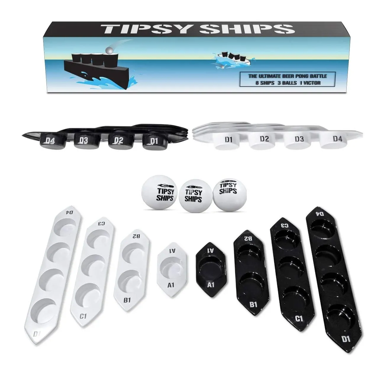 Tipsy Ships Set V2 - The Ultimate Battle Beer Pong Party Game - NEW IN BOX!