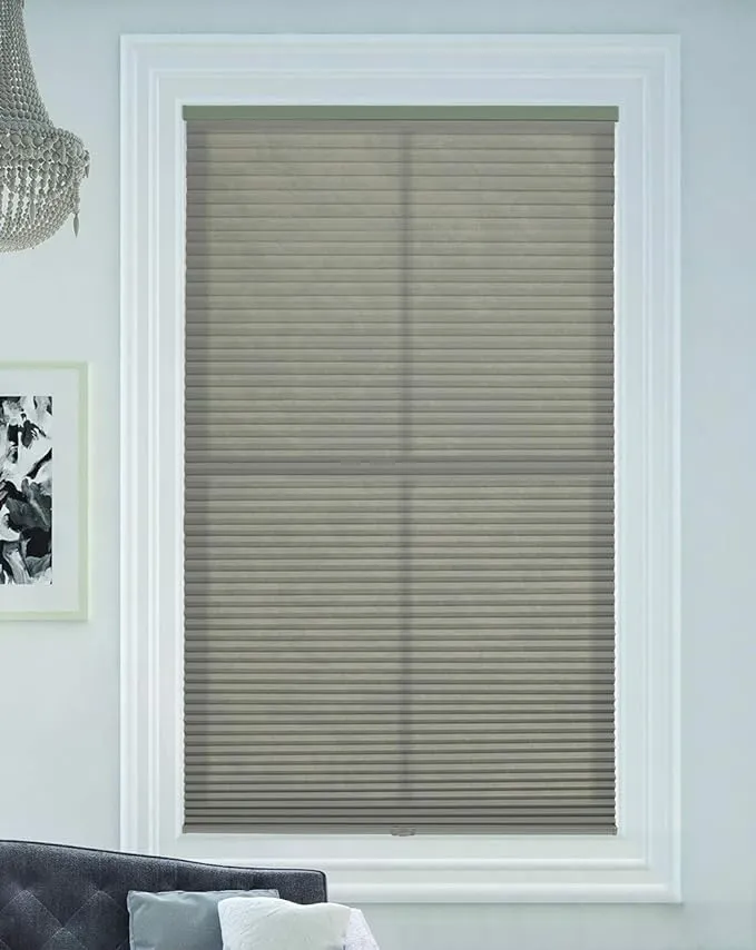 Blindsavenue Cordless Light Filtering Cellular Honeycomb Shade 9/16" Single Cell