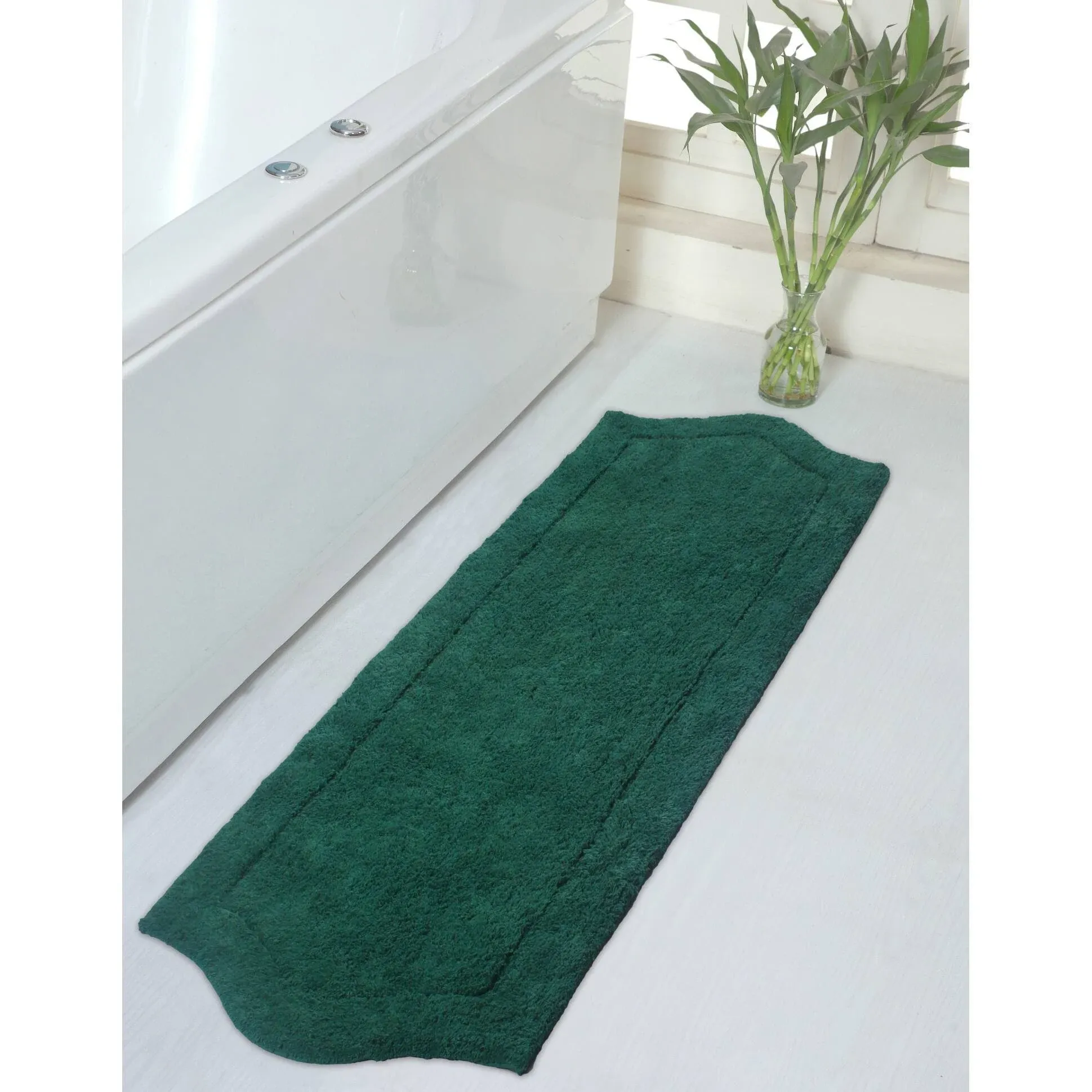 Waterford Collection 100% Cotton Tufted Bath Rug, Extra Soft and Absorbent Ba...