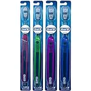 Oral-B Indicator Toothbrushes 35, Compact Soft (Colors Vary) - Pack of 4