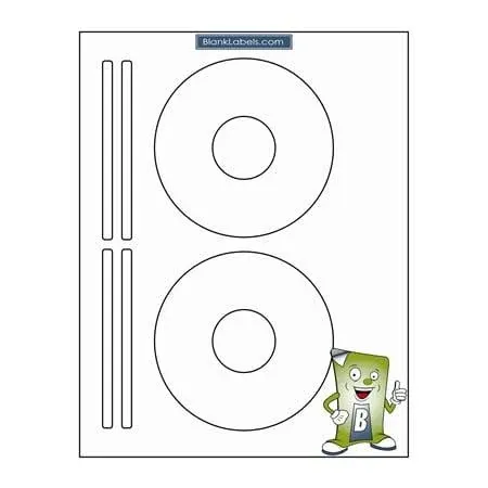 1000 CD/ DVD Labels Fits Size 5931, 8931, 8692 Laser Ink Jet 500 Sheets!