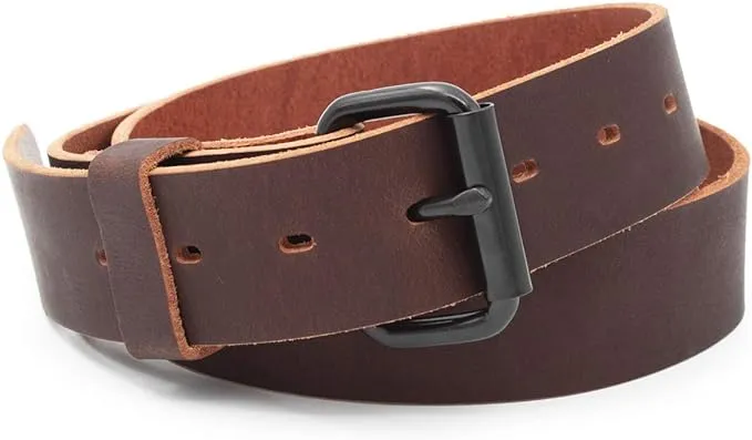 Main Street Forge Men's Classic Leather Everyday Belt Made in USA