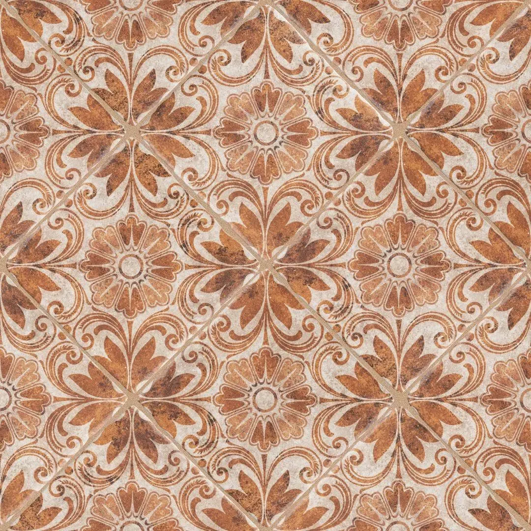 Merola Tile Costa Arena Decor Dahlia Ceramic Floor and Wall Tile