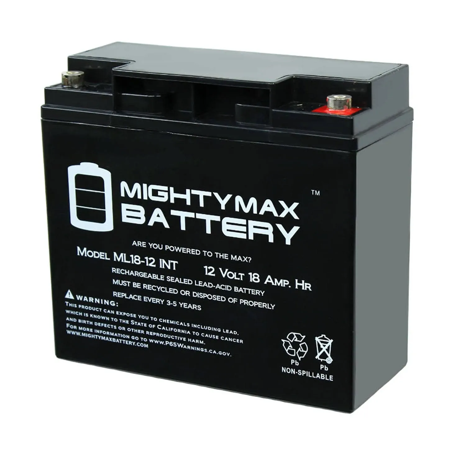 Mighty Max Battery 12V 18ah SLA Battery Replacement