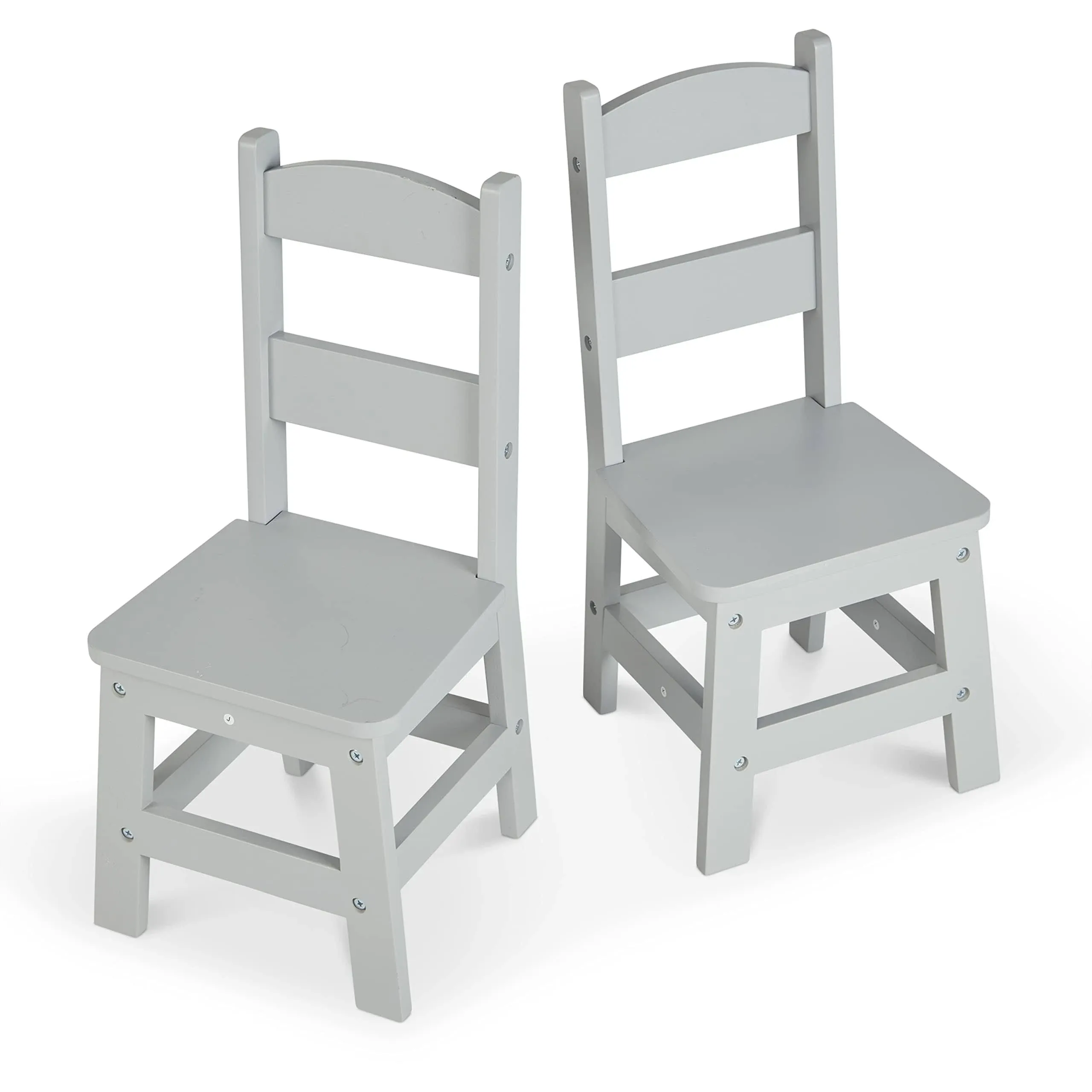 Melissa & Doug - Wooden Chair Pair - White